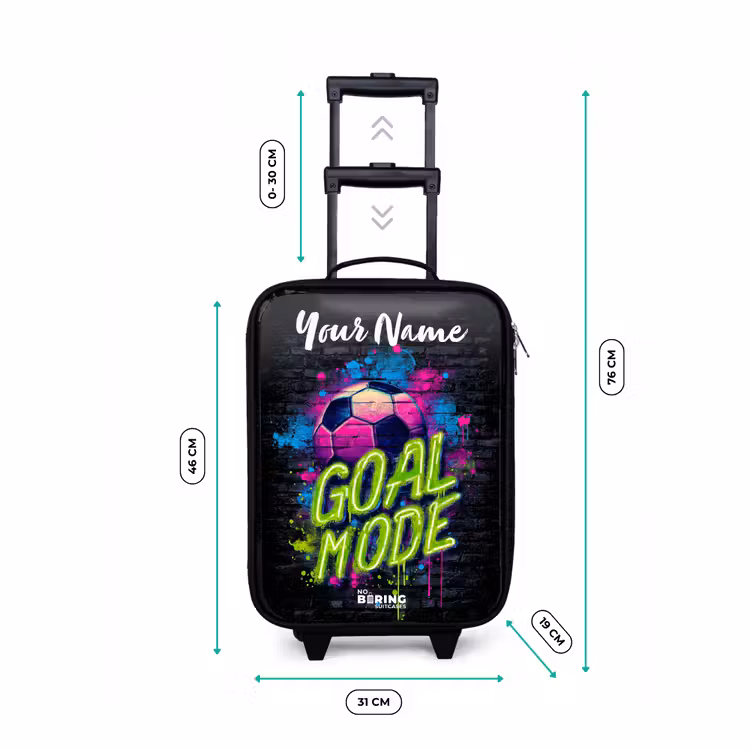 Neon - Graffiti - Voetbal - Kleurrijk Kinderkoffer - Zwart klein -productfoto_formaten