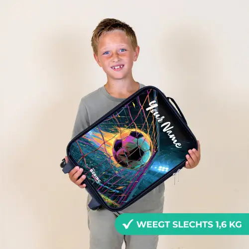 Neon - Net - Voetbal - Kleurrijk Kinderkoffer - Zwart klein -sfeer4_NL
