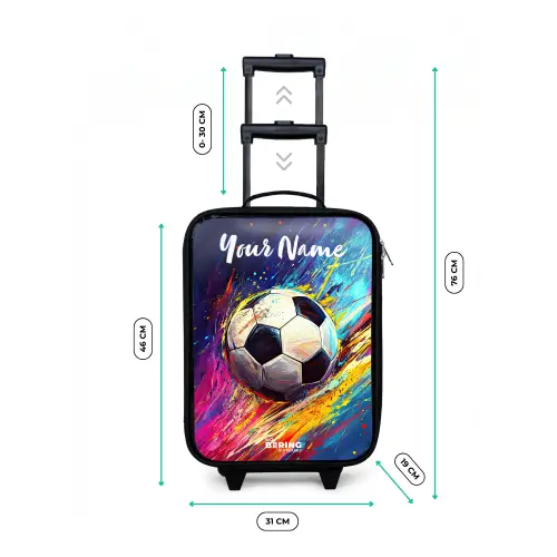 Neon - Voetbal - Kleurrijk Kinderkoffer - Zwart klein -productfoto_formaten