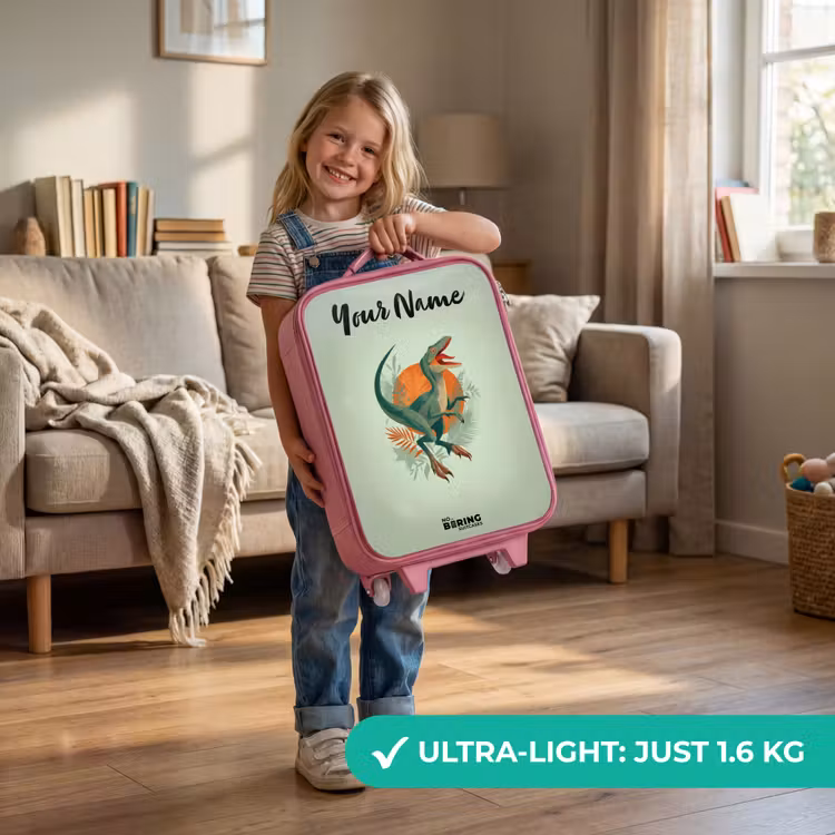 Dier - Dino - Natuur Kinderkoffer - Roze klein -sfeer2_EN