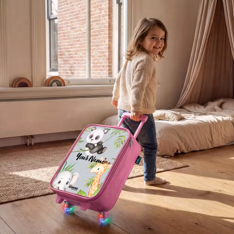 Diertjes in de jungle Kinderkoffer - Roze klein -sfeer1