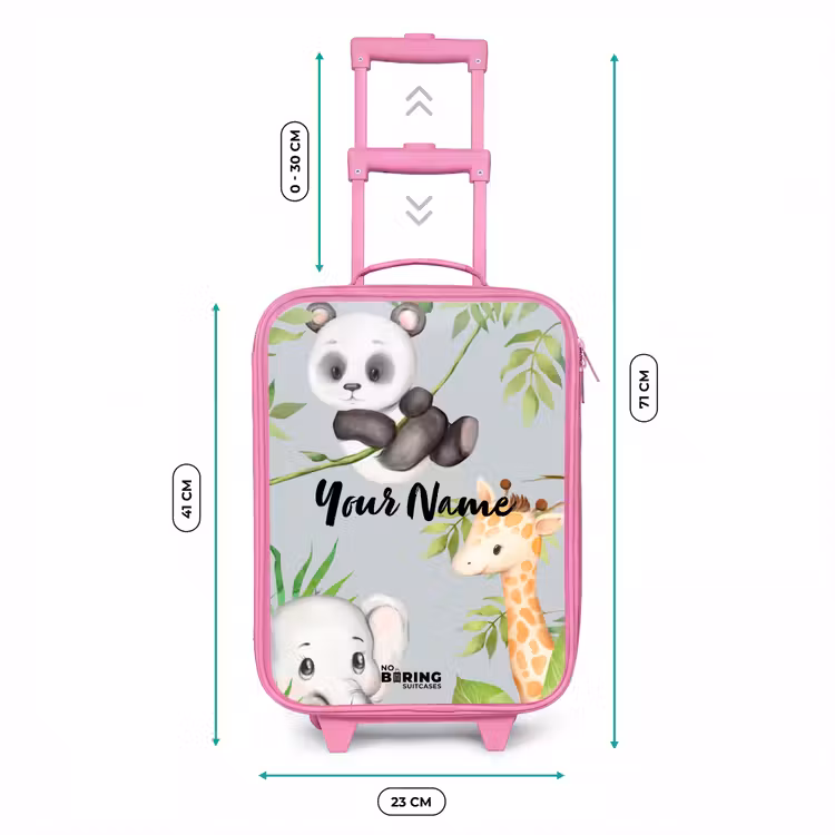 Diertjes in de jungle Kinderkoffer - Roze klein -productfoto_formaten