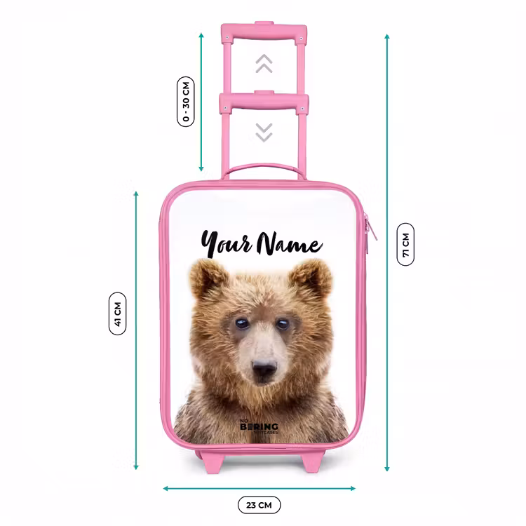 Bennie Beer Kinderkoffer - Roze klein -productfoto_formaten