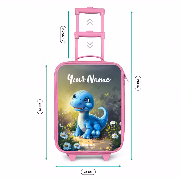 Branco Brontosaurus Kinderkoffer - Roze klein -productfoto_formaten