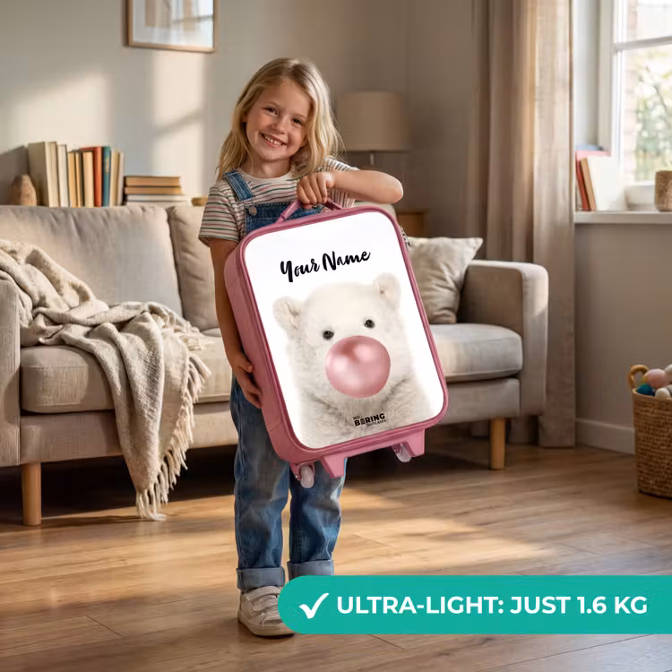 Bubblegum beer Kinderkoffer - Roze klein -sfeer2_EN