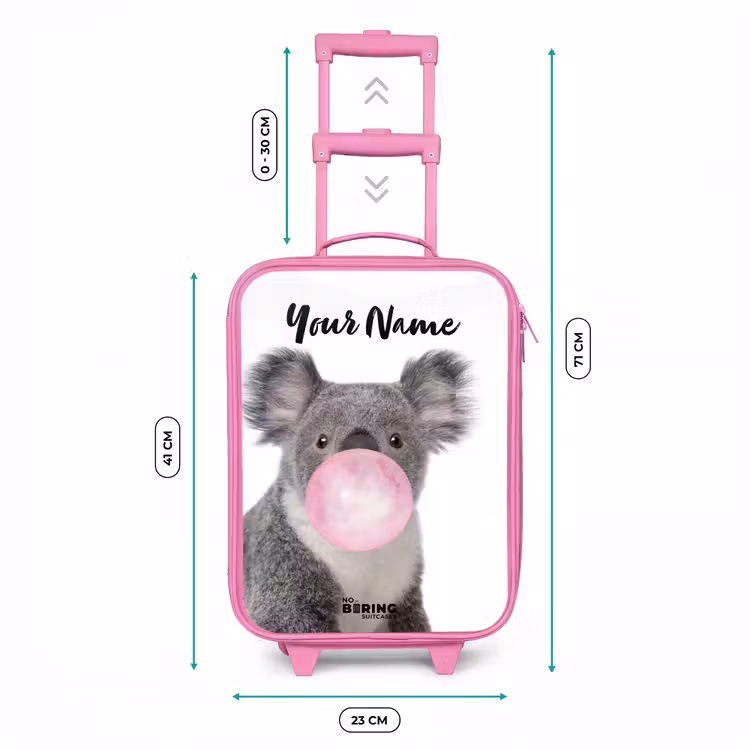Kauwgom koala Kinderkoffer - Roze klein -productfoto_formaten