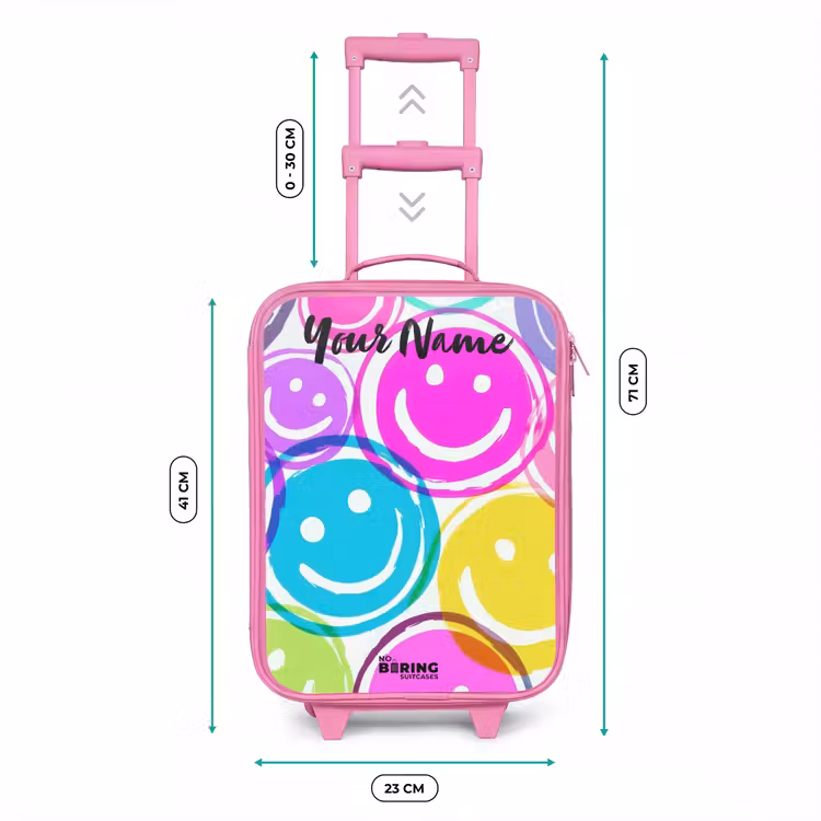 Kleurrijke glimlachexplosie Kinderkoffer - Roze klein -productfoto_formaten