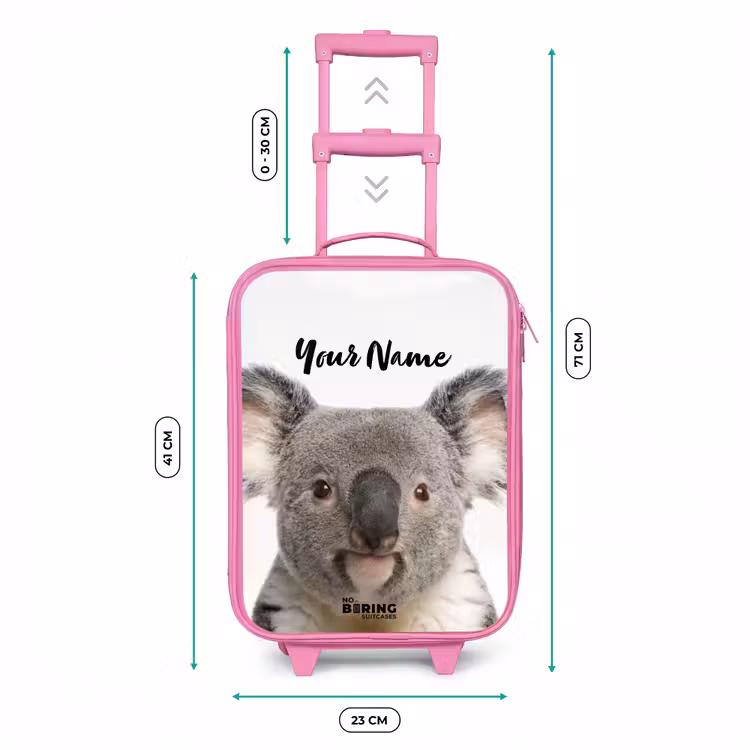 Schattige Koala Beer Kinderkoffer - Roze klein -productfoto_formaten