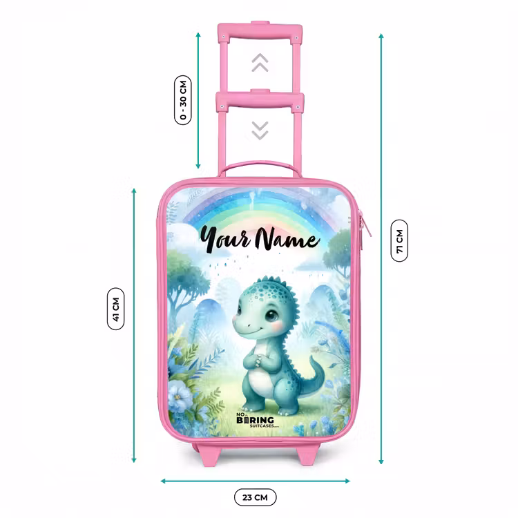 Daantje Dino Kinderkoffer - Roze klein -productfoto_formaten