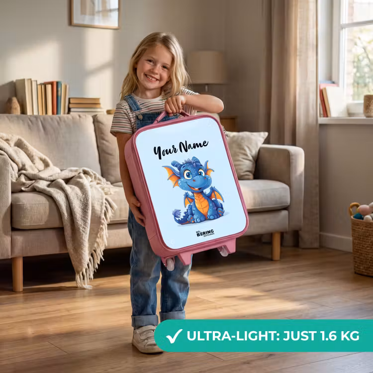 Dinky draakje Kinderkoffer - Roze klein -sfeer2_EN
