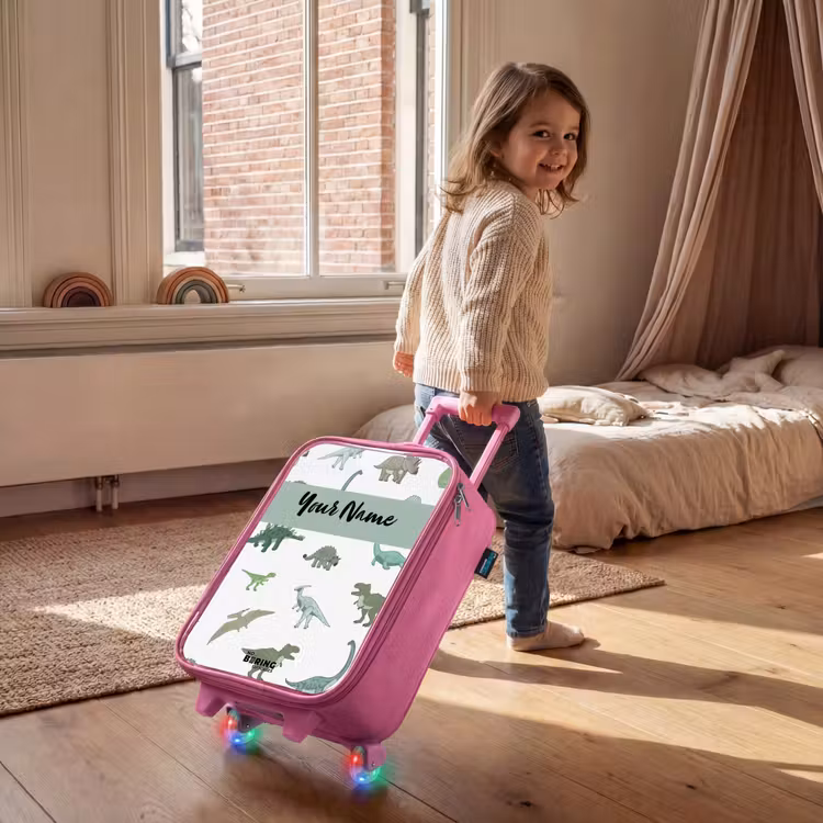 Dino Dynastie Kinderkoffer - Roze klein -sfeer1