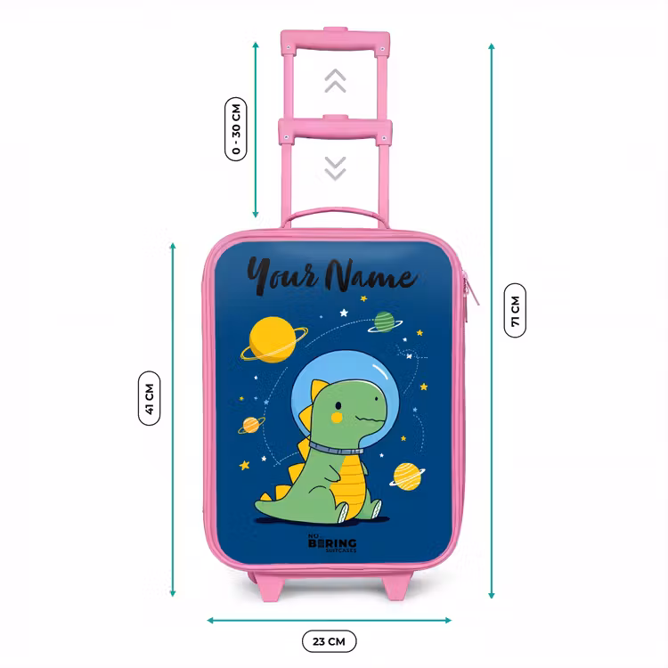 Dino - Planeet - Ster - Blauw Kinderkoffer - Roze klein -productfoto_formaten