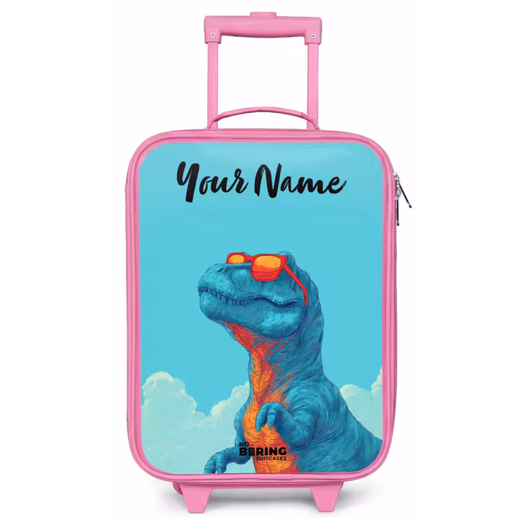 Dino - Zonnebril - Blauw Kinderkoffer - Roze klein -zz3dotto