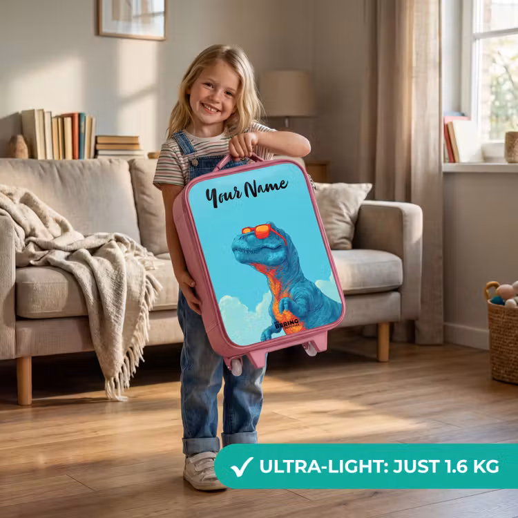 Dino - Zonnebril - Blauw Kinderkoffer - Roze klein -sfeer2_EN