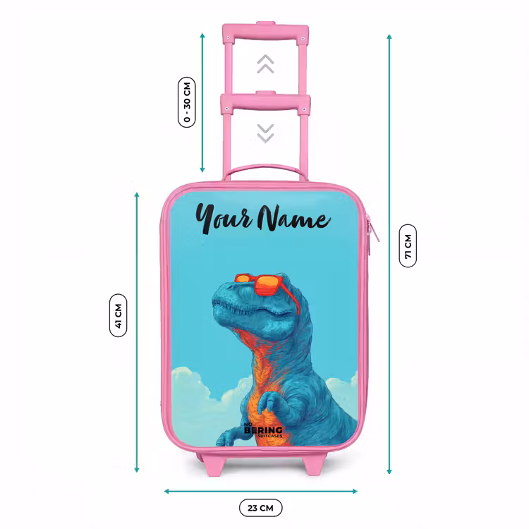 Dino - Zonnebril - Blauw Kinderkoffer - Roze klein -productfoto_formaten