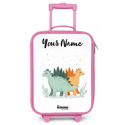 Dinos - Dieren - Sterren Kinderkoffer - Roze klein -zz3dotto