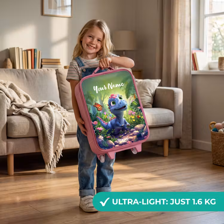 Donny Dino Kinderkoffer - Roze klein -sfeer2_EN