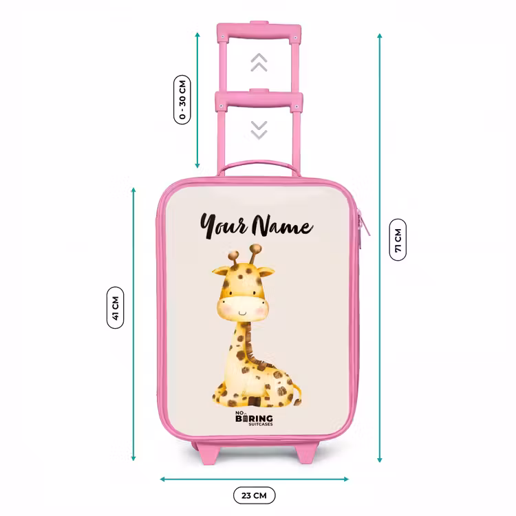 Gigi Giraffe Kinderkoffer - Roze klein -productfoto_formaten