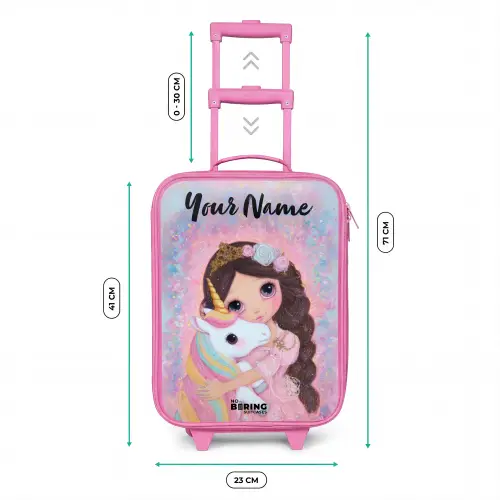 Meisje - Eenhoorn - Glitter Kinderkoffer - Roze klein -productfoto_formaten