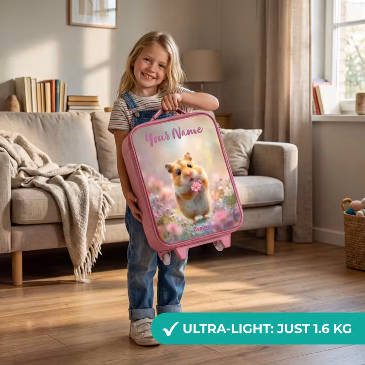 Hamster - Bloem - Natuur - Dier Kinderkoffer - Roze klein -sfeer2_EN