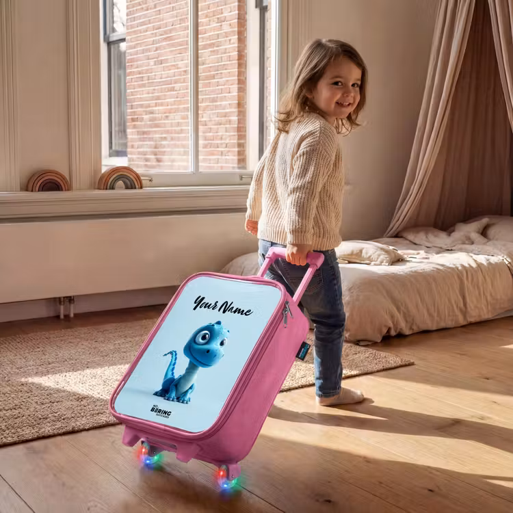 Blije Bronto Kinderkoffer - Roze klein -sfeer1