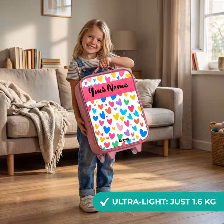 Hartjes - Kleurrijk - Patroon Kinderkoffer - Roze klein -sfeer2_EN