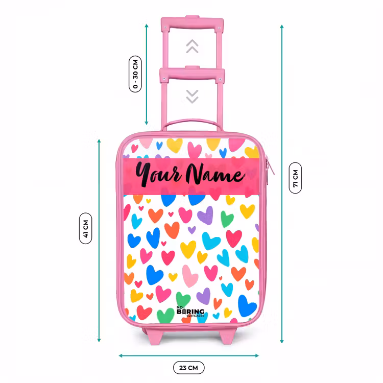 Hartjes - Kleurrijk - Patroon Kinderkoffer - Roze klein -productfoto_formaten