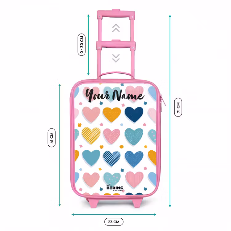 Hartjes - Pastel - Patroon Kinderkoffer - Roze klein -productfoto_formaten