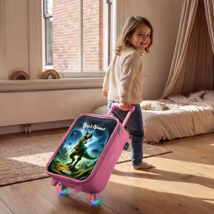 Junglosaurus Kinderkoffer - Roze klein -sfeer1