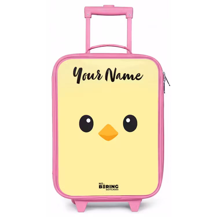 Kawai - Kuiken - Geel Kinderkoffer - Roze klein -zz3dotto