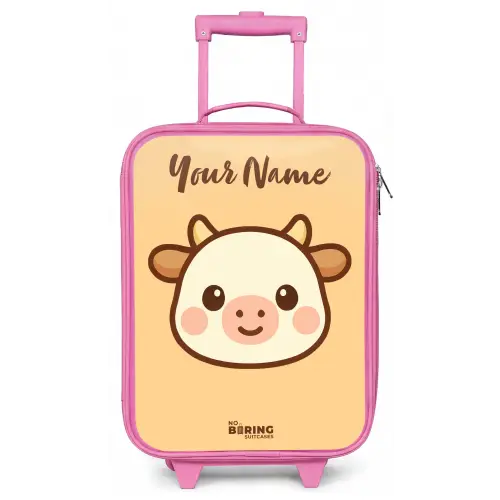 Kawai - Koe - Bruin Kinderkoffer - Roze klein -zz3dotto