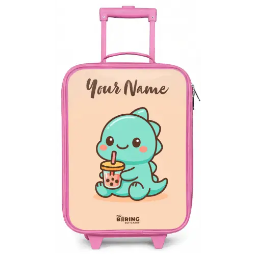 Kawai - Dino - Bubbletea Kinderkoffer - Roze klein -zz3dotto