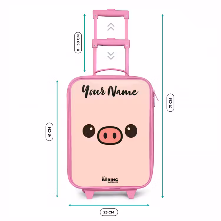 Kawai - Varken - Roze Kinderkoffer - Roze klein -productfoto_formaten