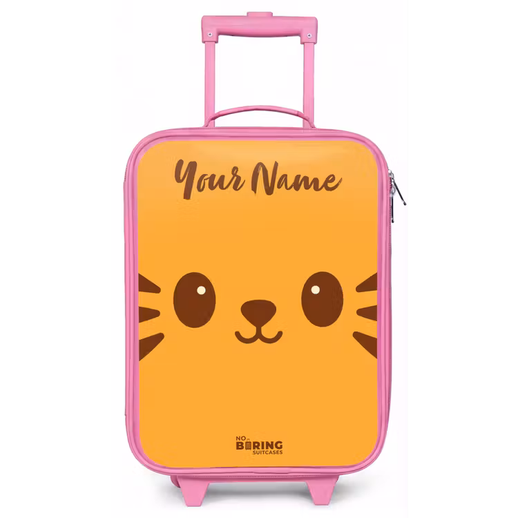 Kawai - Tijger - Oranje Kinderkoffer - Roze klein -zz3dotto