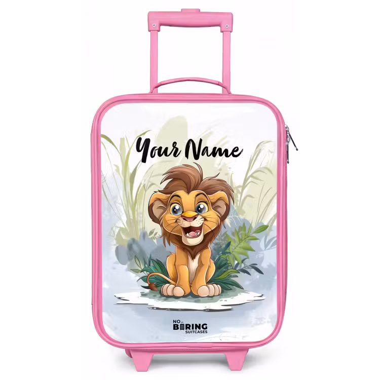 Lenny leeuwtje Kinderkoffer - Roze klein -zz3dotto