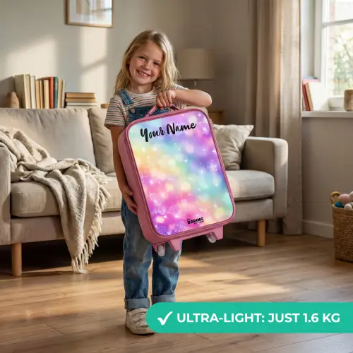 Licht - Regenboog - Hartjes Kinderkoffer - Roze klein -sfeer2_EN