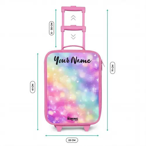 Licht - Regenboog - Hartjes Kinderkoffer - Roze klein -productfoto_formaten