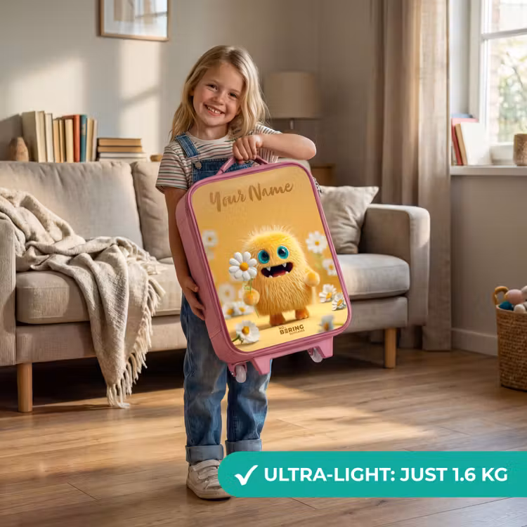 Monster - Wezen - Bloem - Geel Kinderkoffer - Roze klein -sfeer2_EN