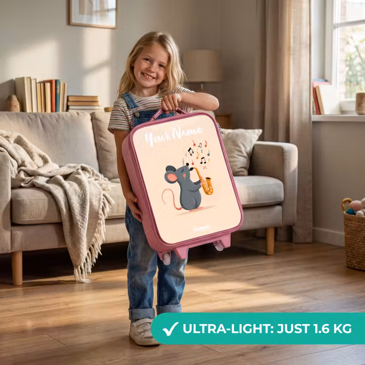 Muis - Saxofoon - Muziek Kinderkoffer - Roze klein -sfeer2_EN