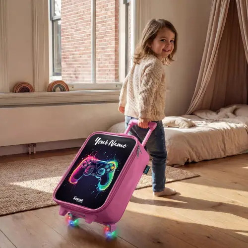 Neon - Controller - Verfspatten - Game Kinderkoffer - Roze klein -sfeer1
