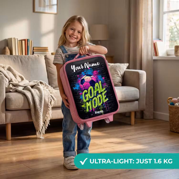Neon - Graffiti - Voetbal - Kleurrijk Kinderkoffer - Roze klein -sfeer2_EN