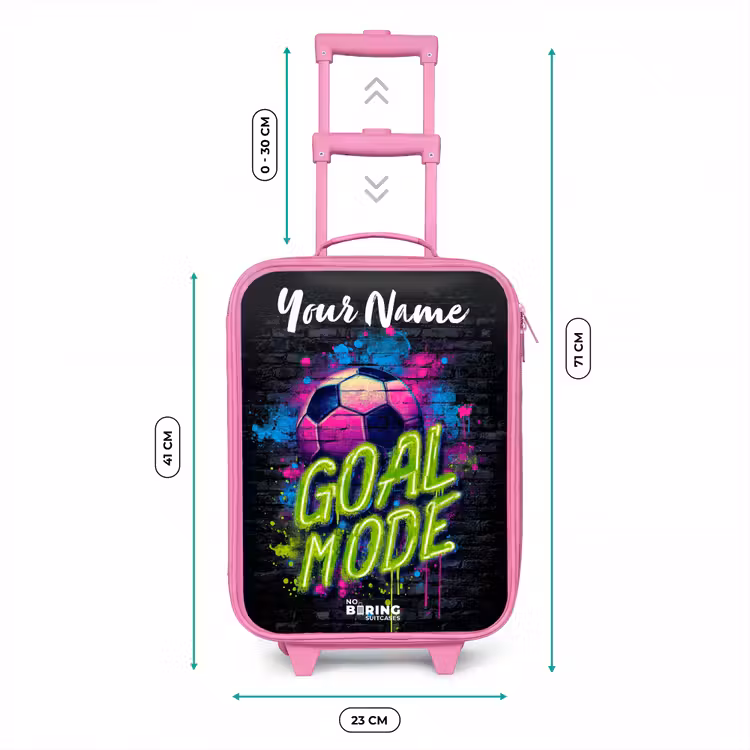 Neon - Graffiti - Voetbal - Kleurrijk Kinderkoffer - Roze klein -productfoto_formaten
