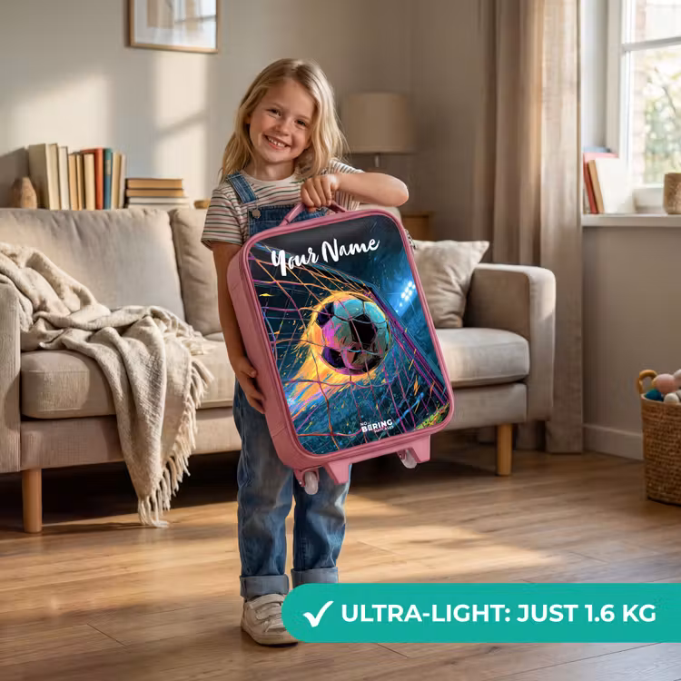 Neon - Net - Voetbal - Kleurrijk Kinderkoffer - Roze klein -sfeer2_EN