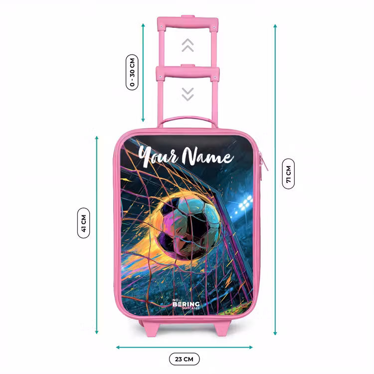 Neon - Net - Voetbal - Kleurrijk Kinderkoffer - Roze klein -productfoto_formaten