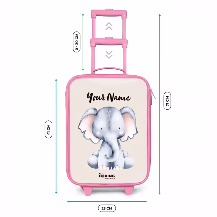 Oane Olifant Kinderkoffer - Roze klein -productfoto_formaten
