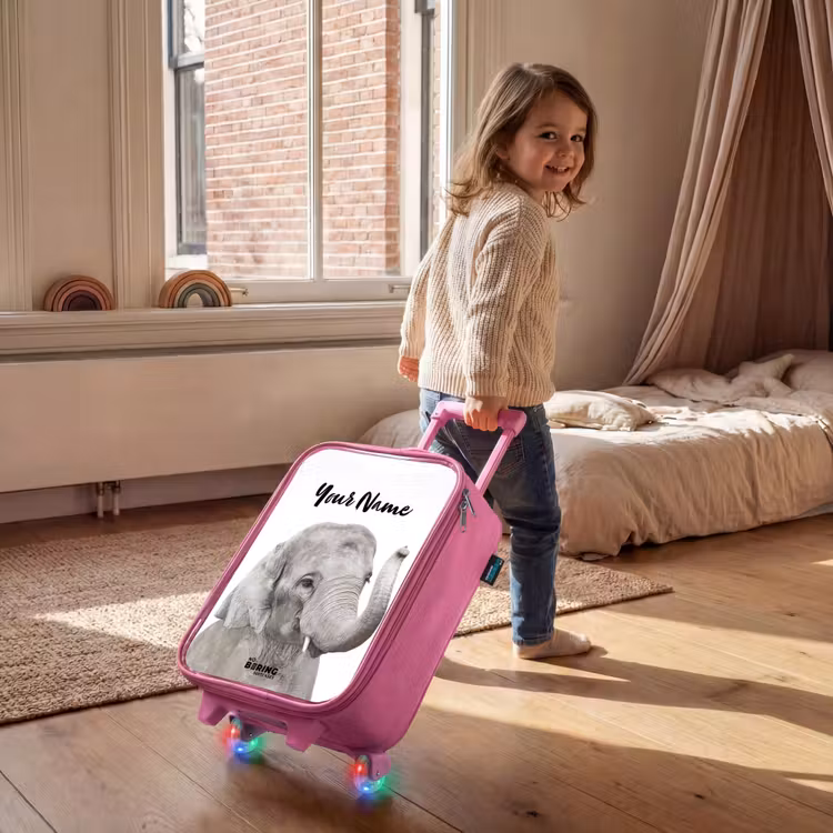 Oscar Olifant Kinderkoffer - Roze klein -sfeer1