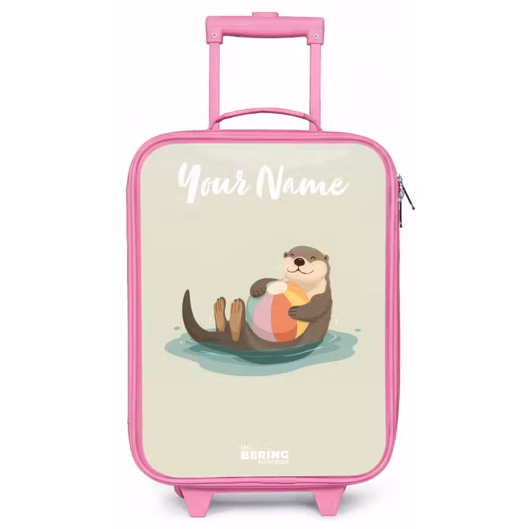 Otter - Strandbal - Water Kinderkoffer - Roze klein -zz3dotto