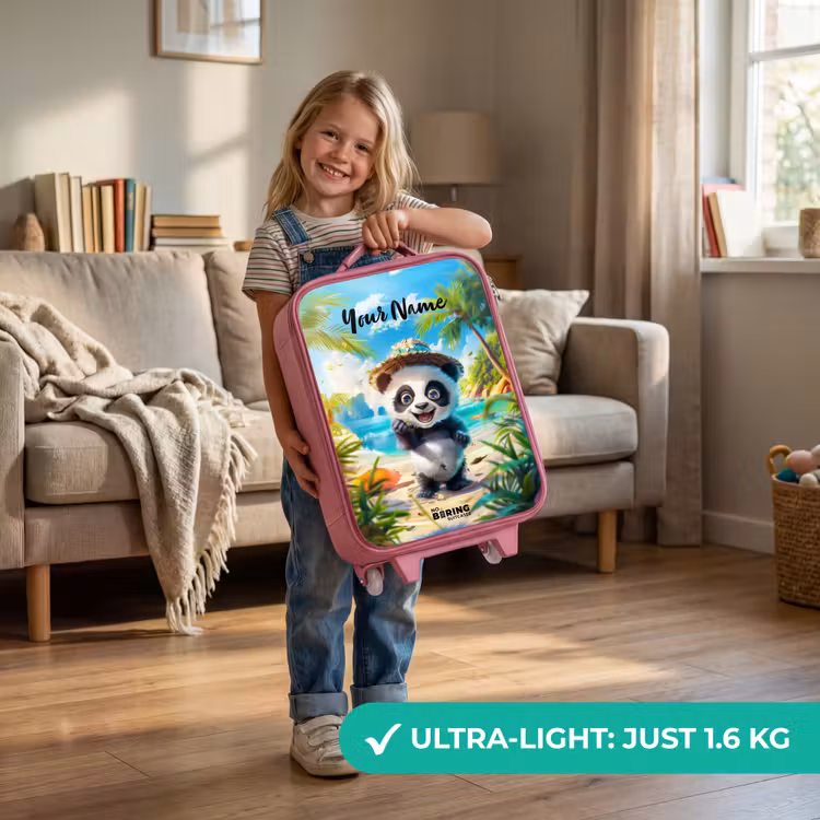 Pablo panda Kinderkoffer - Roze klein -sfeer2_EN