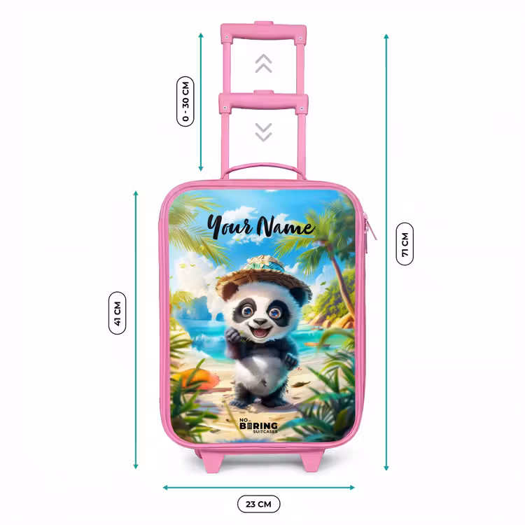 Pablo panda Kinderkoffer - Roze klein -productfoto_formaten