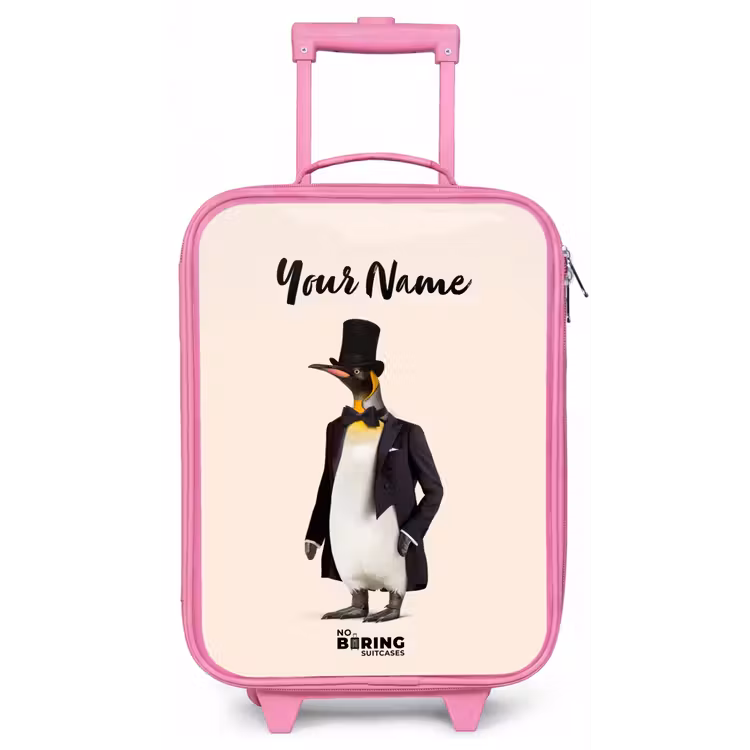 Pinguin in Pak Kinderkoffer - Roze klein -zz3dotto